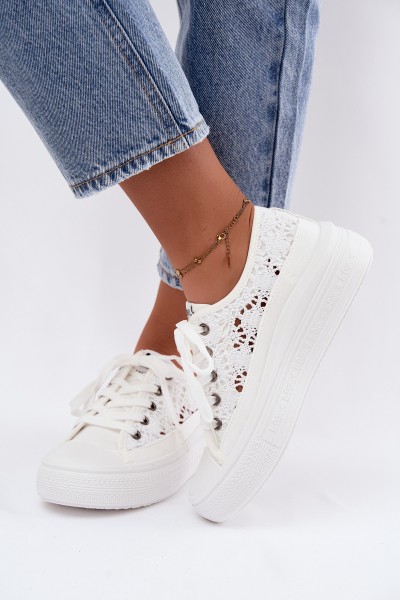 Women's Openwork Platform Sneakers Lee Cooper LCW-26-44-4485 White