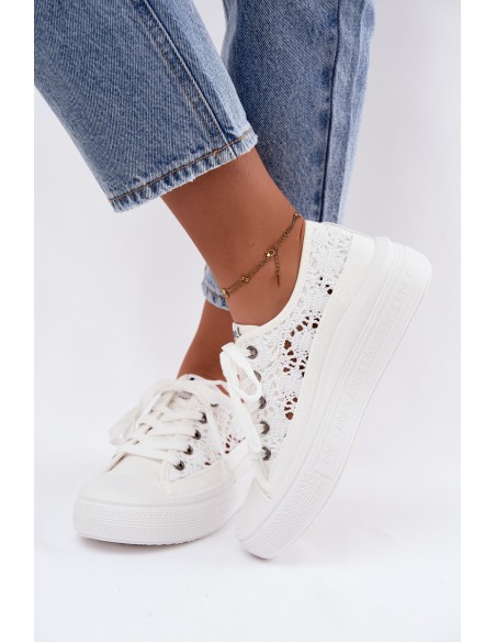 Women's Openwork Platform Sneakers Lee Cooper LCW-26-44-4485 White
