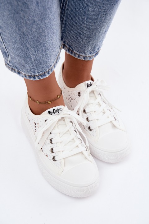 Women's Openwork Platform Sneakers Lee Cooper LCW-26-44-4485 White