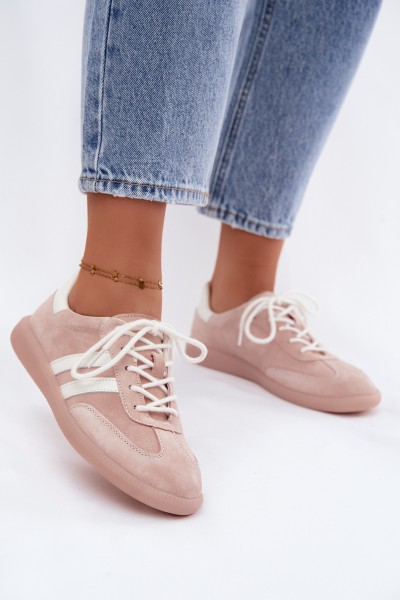 Leather Suede Women's Sneakers Pink Ismina