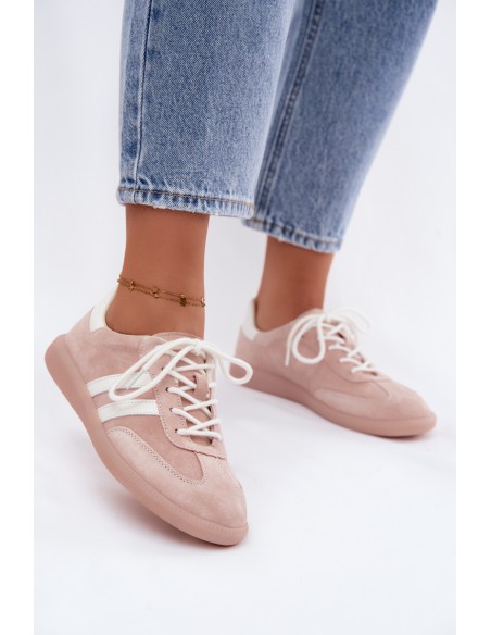 Leather Suede Women's Sneakers Pink Ismina