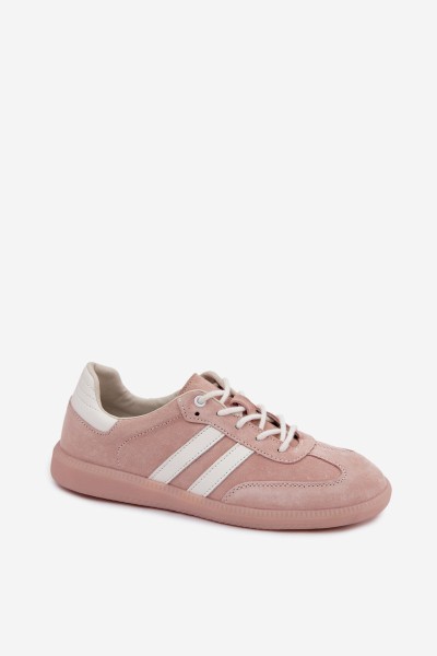 Leather Suede Women's Sneakers Pink Ismina 2