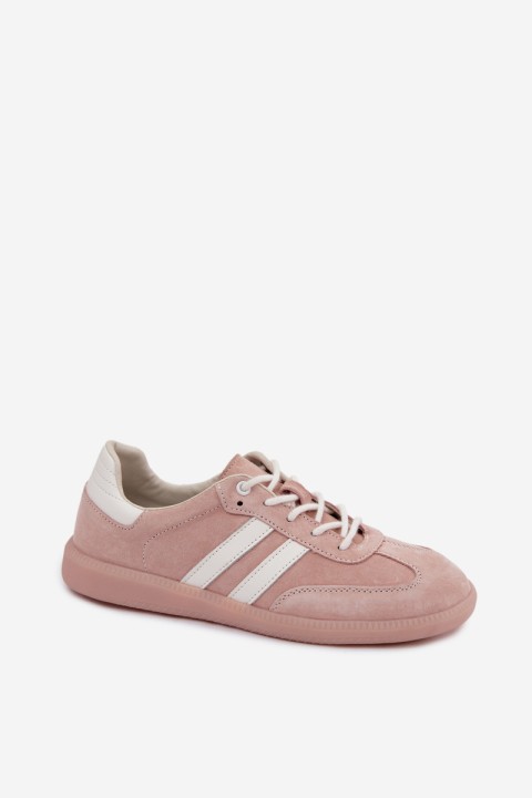 Leather Suede Women's Sneakers Pink Ismina