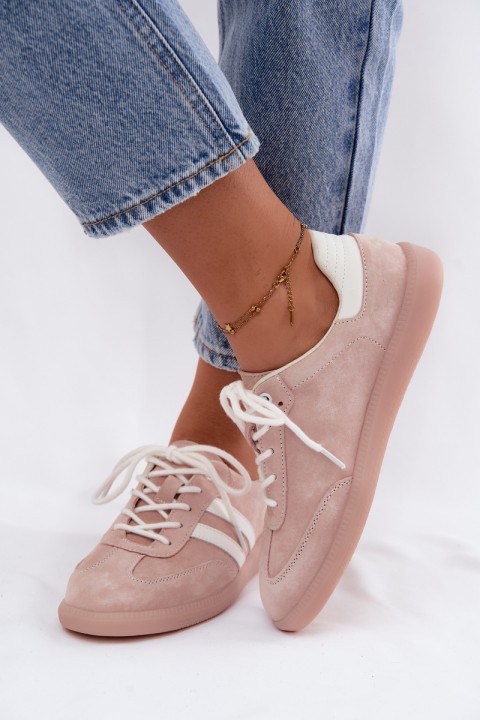Leather Suede Women's Sneakers Pink Ismina