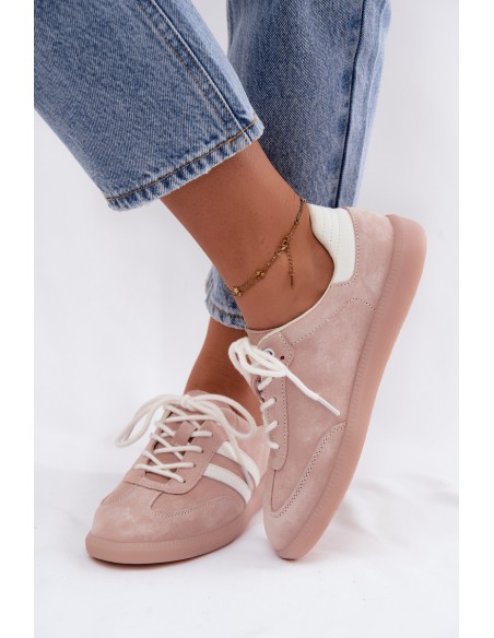 Leather Suede Women's Sneakers Pink Ismina