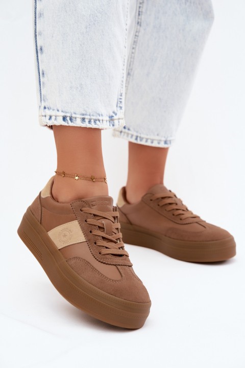 Women's Platform Sneakers Big Star UU274015 Light Brown