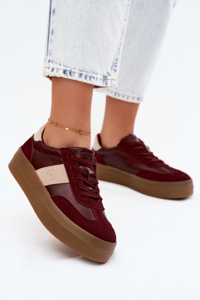 Women's Platform Sneakers Big Star UU274013 Bordeaux
