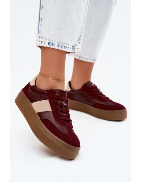 Women's Platform Sneakers Big Star UU274013 Bordeaux