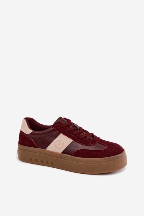 Women's Platform Sneakers Big Star UU274013 Bordeaux
