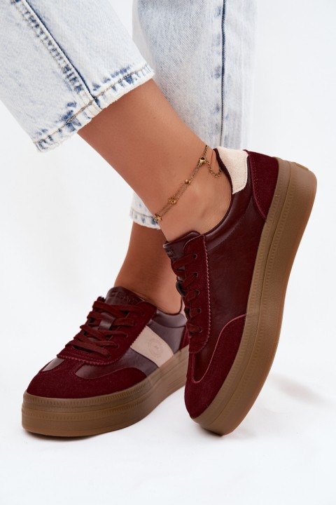 Women's Platform Sneakers Big Star UU274013 Bordeaux