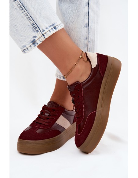 Women's Platform Sneakers Big Star UU274013 Bordeaux