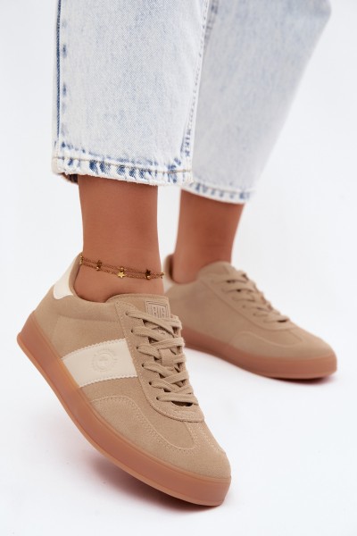 Women's Sneakers Made of Faux Suede Big Star UU274009 Beige