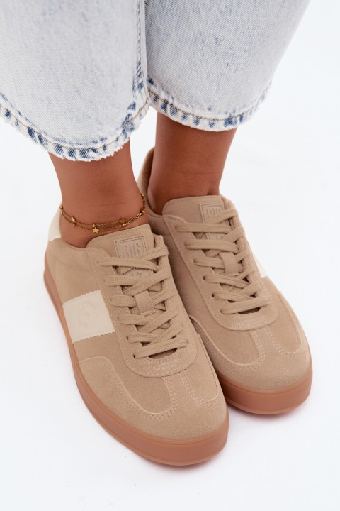Women's Sneakers Made of Faux Suede Big Star UU274009 Beige
