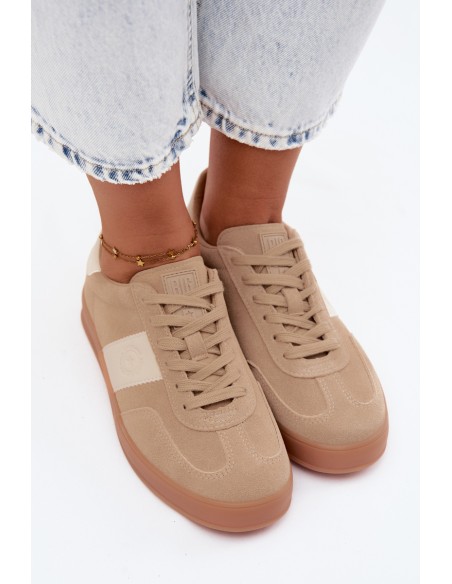 Women's Sneakers Made of Faux Suede Big Star UU274009 Beige