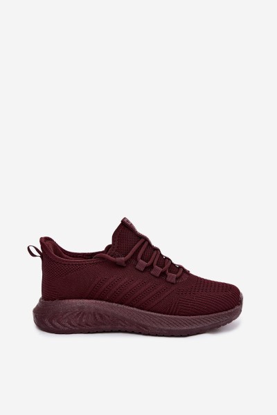 Light Women's Athletic Fabric Slip-On Shoes Big Star UU274053 Burgundy 2