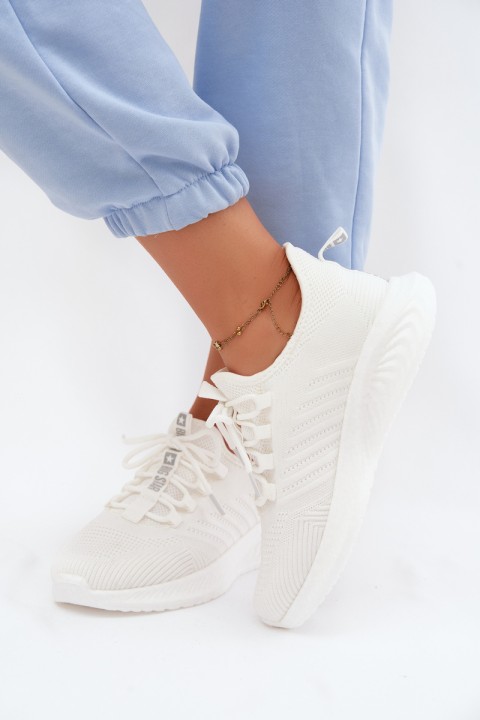 Light Slip-On Women's Sports Shoes Material Big Star UU274056 White