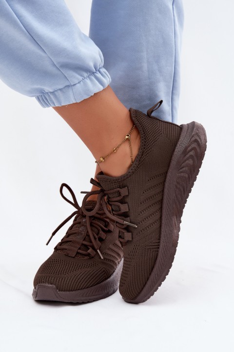 Light Women's Slip-On Sports Shoes Fabric Big Star UU274055 Chocolate