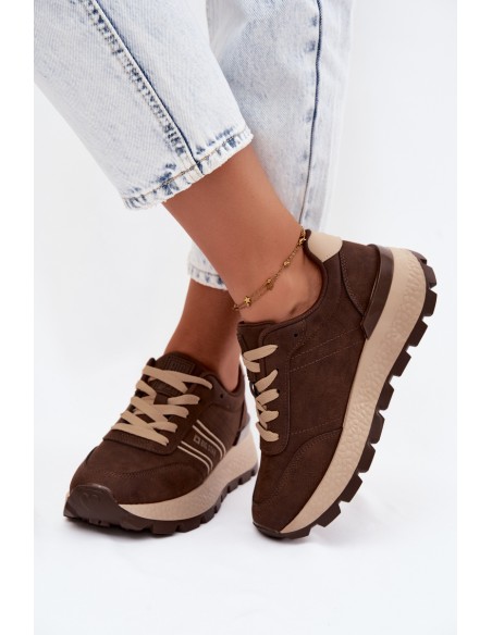 Women's Platform Sneakers Big Star UU274040 Chocolate