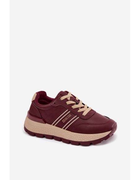 Women's Platform Sneakers Big Star UU274041 Burgundy