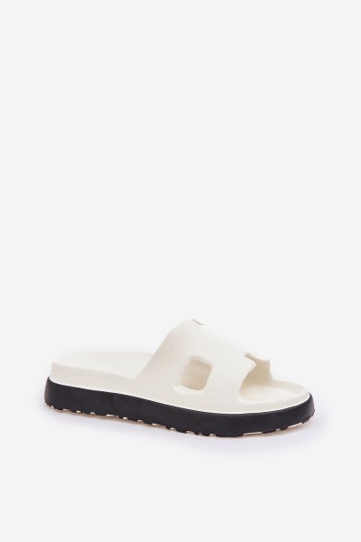 Foam Slippers With Cutouts White Neladith 2