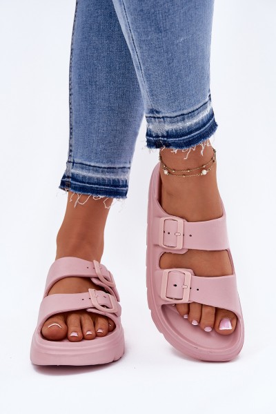 Women's Foam Platform Slippers Pink Melorea