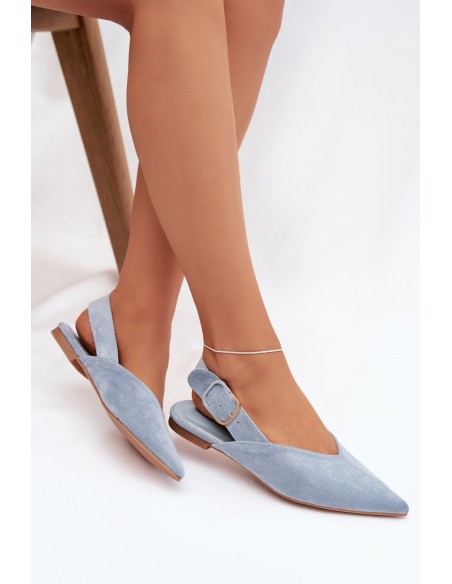 Women's Ballerinas With Clasp Blue Tanelia