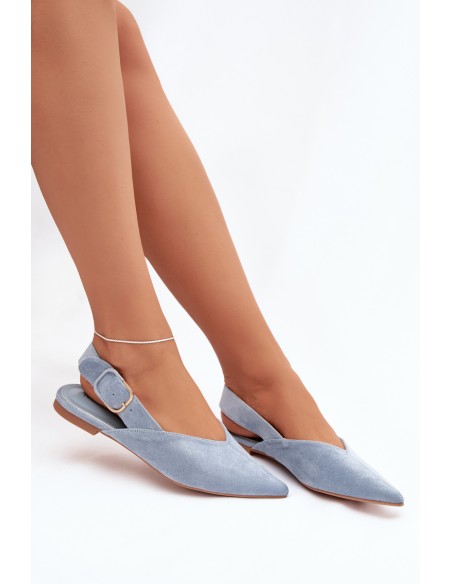 Women's Ballerinas With Clasp Blue Tanelia