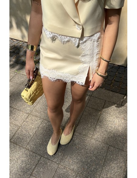 Camdena Yellow Faux Suede Ballerinas