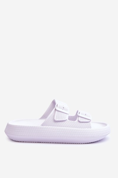 Women's Foam Sandals With Stripes White Sharmen 2