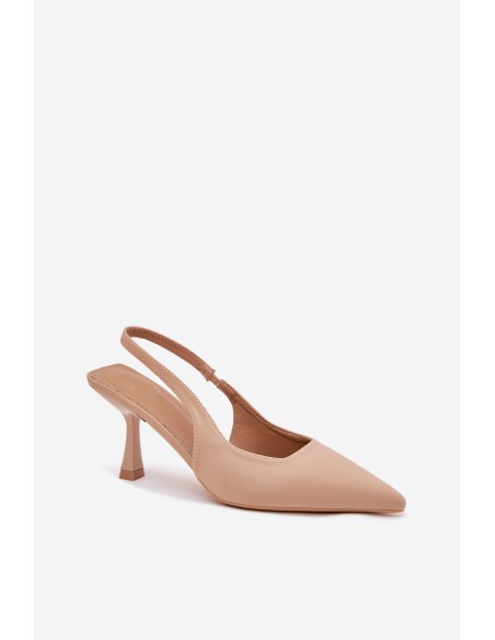 Beige Stiletto Heels Women's Sandals Lunira