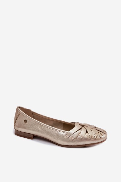 Leather Ballerinas Maciejka P7542-41 Gold 2