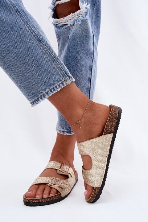Women's Slides With Buckles Cork Sole Verbelle