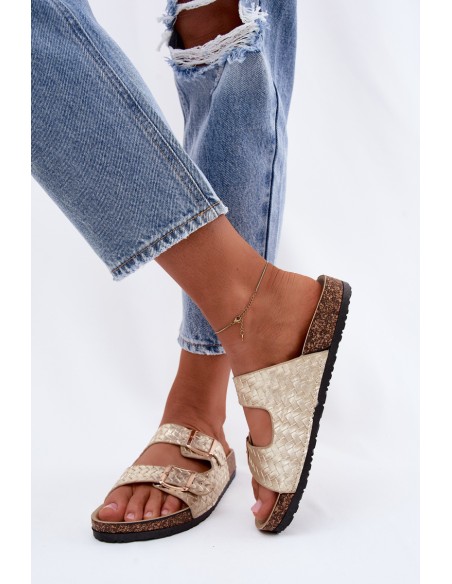 Women's Slides With Buckles Cork Sole Verbelle