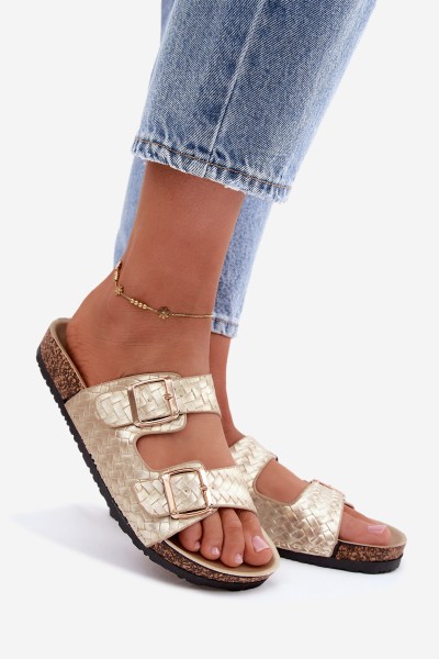 Women's Slides With Buckles Cork Sole Verbelle 2