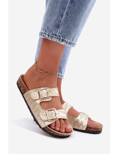 Women's Slides With Buckles Cork Sole Verbelle