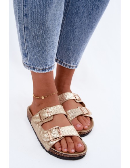 Women's Slides With Buckles Cork Sole Verbelle