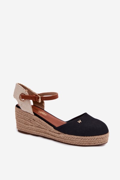 Women's Espadrille Sandals Wedges Wrangler 20261087-25Y Black 2