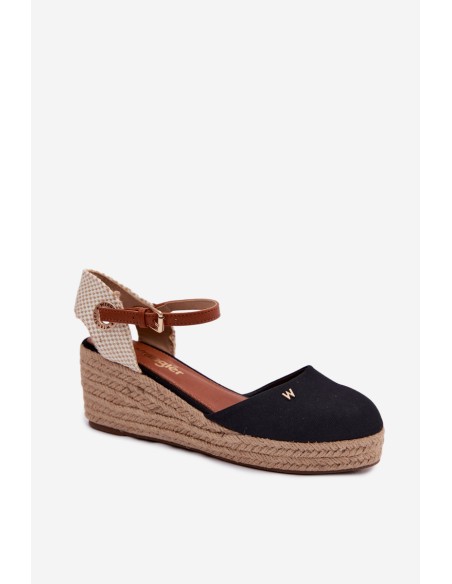 Women's Espadrille Sandals Wedges Wrangler 20261087-25Y Black