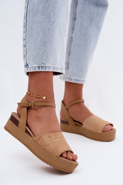 Women's Platform Sandals Wrangler 20261076.38F Dark Beige
