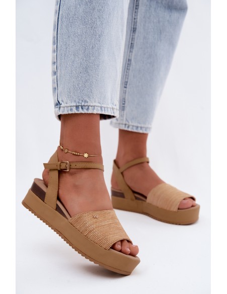 Women's Platform Sandals Wrangler 20261076.38F Dark Beige