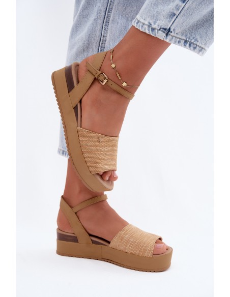 Women's Platform Sandals Wrangler 20261076.38F Dark Beige