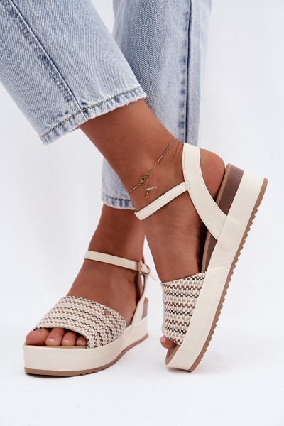 Women's Platform Sandals Wrangler 20261076.99Q Light Beige