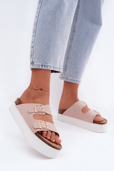 Women's Platform Sandals With Straps Wrangler 20261072.70H Dirty Pink
