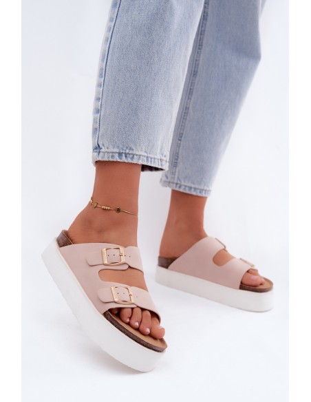 Women's Platform Sandals With Straps Wrangler 20261072.70H Dirty Pink