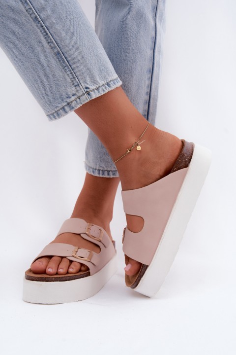Women's Platform Sandals With Straps Wrangler 20261072.70H Dirty Pink