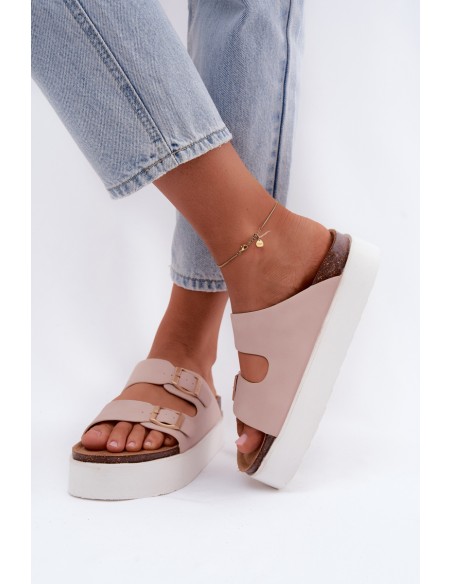 Women's Platform Sandals With Straps Wrangler 20261072.70H Dirty Pink