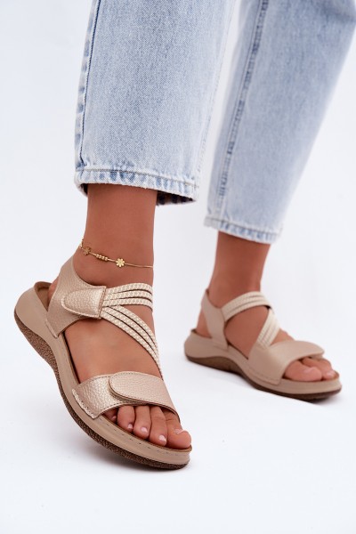 Women's Sandals With Elastic Straps Inblu LL000008 Gold