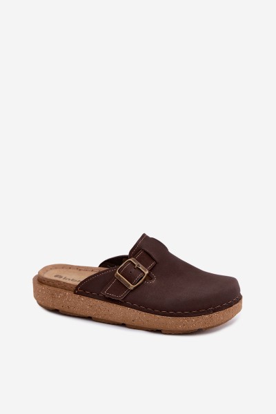 Women's Clogs With Buckle Inblu ED000024 Chocolate 2