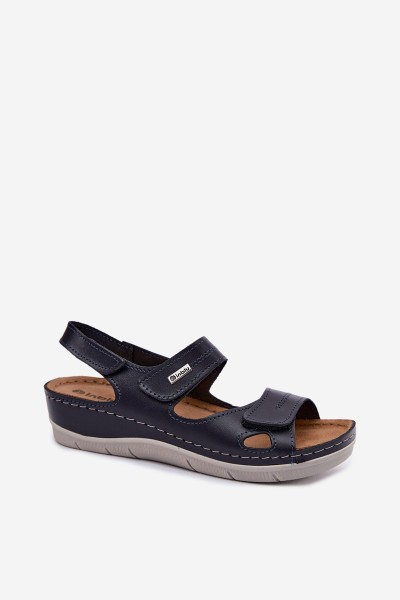 Leather Women's Sandals Inblu OE0001KU Navy Blue 2