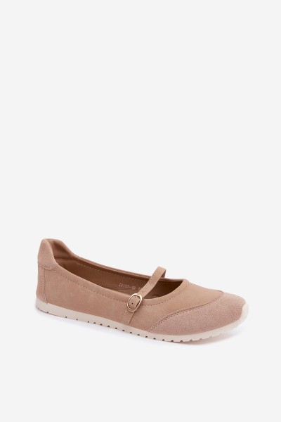 Sport Ballerinas With Strap Beige Charmy 2